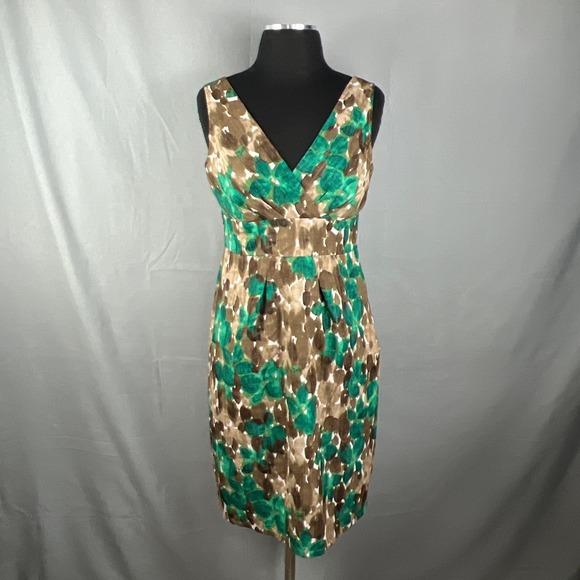 Liz Claiborne Dresses & Skirts - Axcess Liz Claiborne Sheath Dress Womens Small Multi Abstract Floral Minimalist